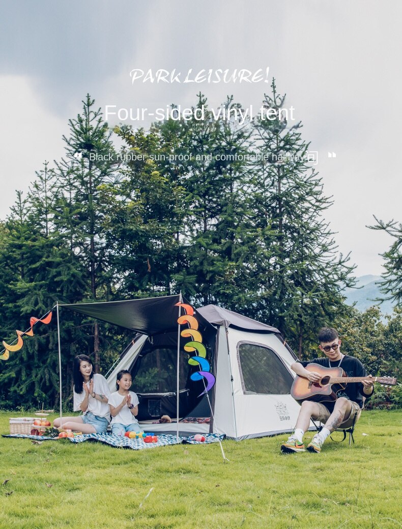 Cheap Goat Tents Tent Outdoor3 4People automatic tent thickened vinyl sun protective outdoor camping picnic tent   
